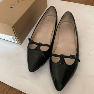 コールハーン(Cole Haan)のコールハーン パテントレザーパンプス 7B ブラック(バレエシューズ)