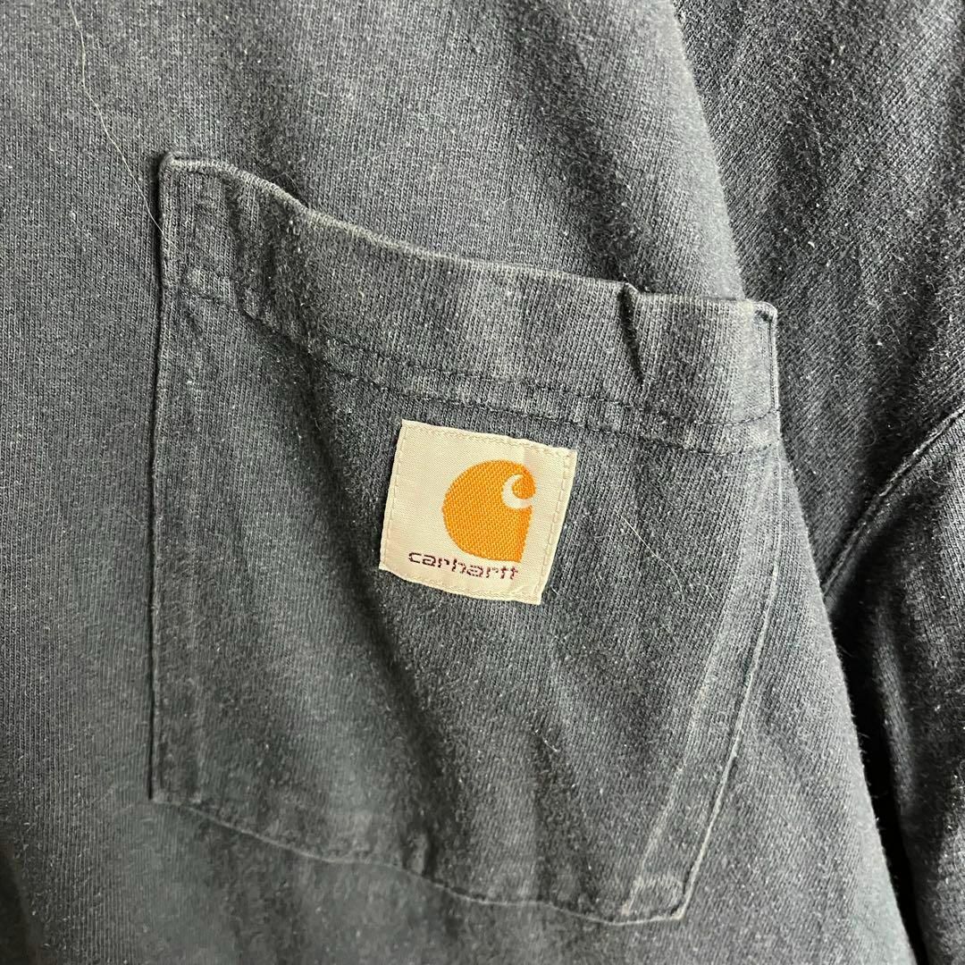 carhartt(カーハート)の【希少2XL】カーハート☆caharttワッペンロゴポケットTシャツ定番デザイン メンズのトップス(Tシャツ/カットソー(半袖/袖なし))の商品写真