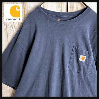 カーハート(carhartt)の【希少2XL】カーハート☆caharttワッペンロゴポケットTシャツ定番デザイン(Tシャツ/カットソー(半袖/袖なし))