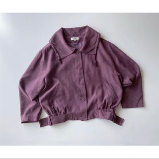 ヴィンテージ(VINTAGE)の80s ダスティパープル レトロブルゾン vintage(シャツ/ブラウス(長袖/七分))