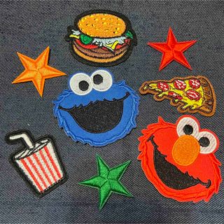 SESAME STREET - 【アイロンワッペン】エルモ＆クッキーモンスター ダイナー8点セット