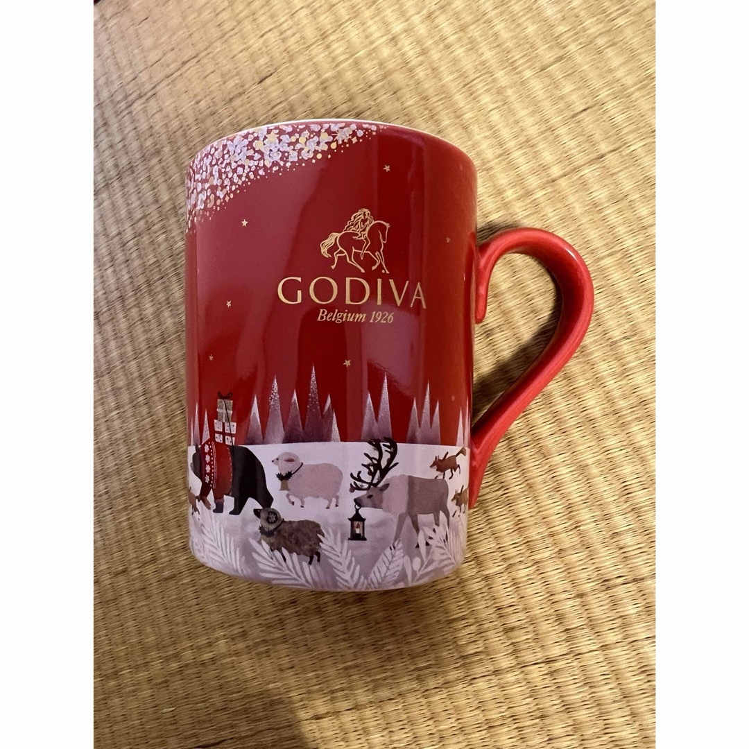 GODIVA(ゴディバ)のGODIVA 2023 クリスマス オリジナルマグカップ インテリア/住まい/日用品のキッチン/食器(グラス/カップ)の商品写真