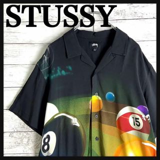 ステューシー(STUSSY)の9151【即完売モデル】ステューシー☆総柄デザイン半袖シャツ　8ボール　美品(シャツ)