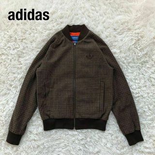 アディダス(adidas)のAdidasアディダス　ウールチェックブルゾン　トラックジャケット古着(ブルゾン)