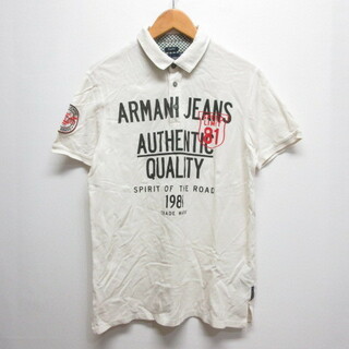 アルマーニジーンズ(ARMANI JEANS)のアルマーニジーンズ ARMANI JEANS 半袖 ポロシャツ S オフホワイト(ポロシャツ)