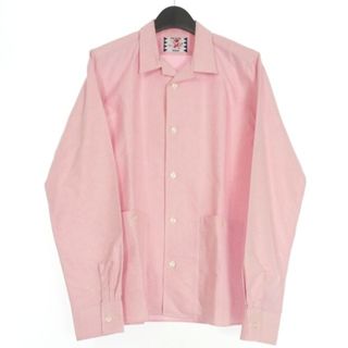 サノバチーズ OX SHIRT オープンカラーシャツ 長袖 M ピンク(シャツ)