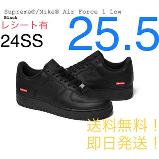 シュプリーム(Supreme)の【新品】SUPREME NIKE AIR FORCE 1 LOW 25.5㎝ 黒(スニーカー)