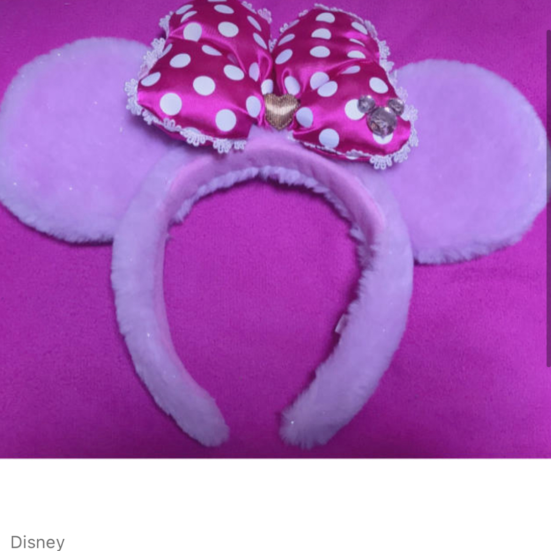 Disney(ディズニー)のミニーちゃんカチューシャ　もこもこ　ピンク　ディズニーランド　ディズニーシー　 エンタメ/ホビーのおもちゃ/ぬいぐるみ(キャラクターグッズ)の商品写真