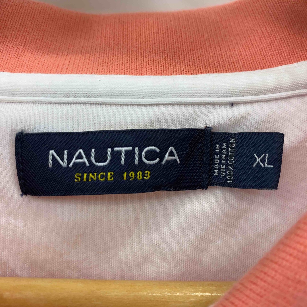 NAUTICA(ノーティカ)のNAUTICA ノーティカ メンズ ポロシャツ サーモンピンク コットン メンズのトップス(ポロシャツ)の商品写真