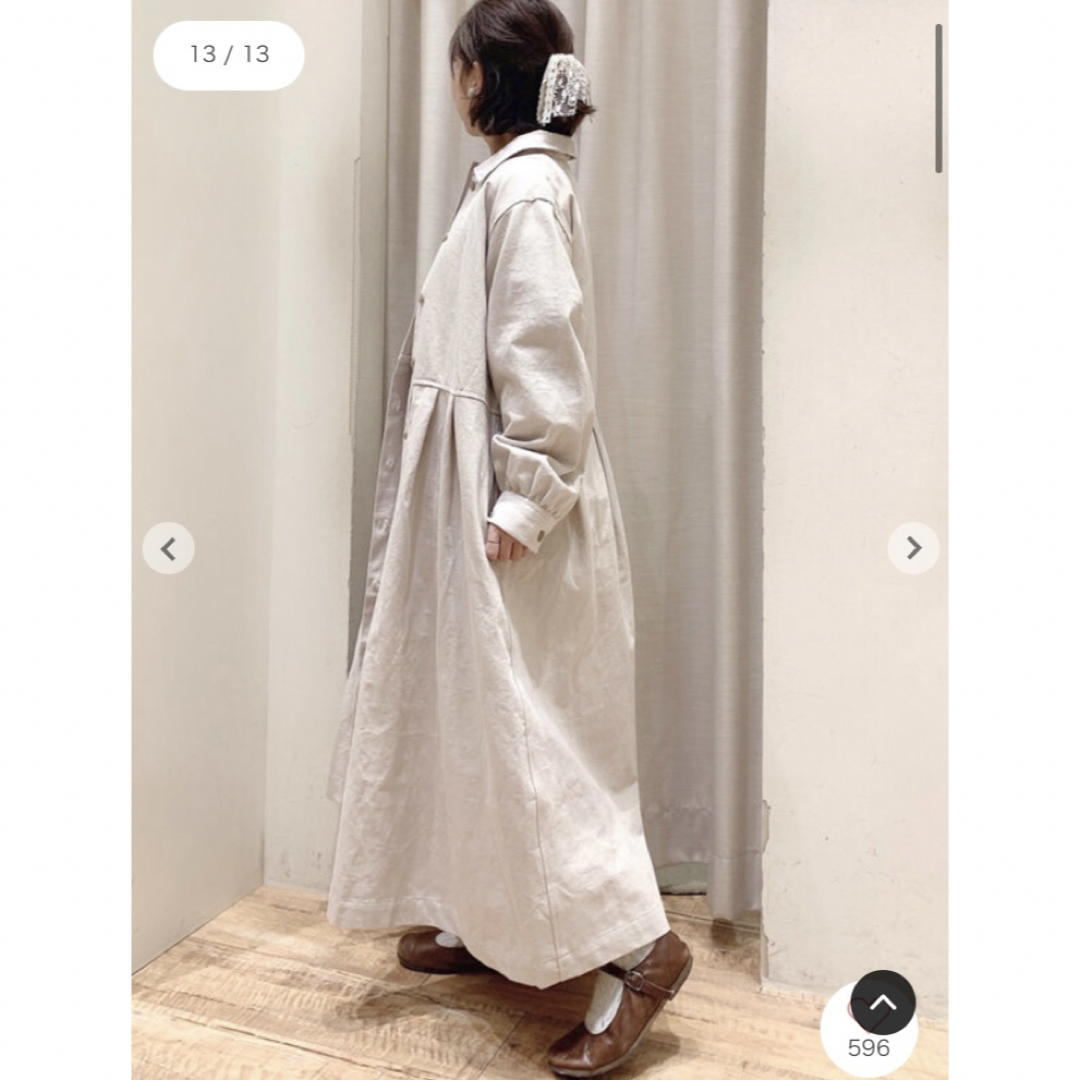 SM2(サマンサモスモス)の☆サマンサモスモス☆ ライナー付綿麻ツイルタックコート レディースのジャケット/アウター(ロングコート)の商品写真