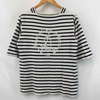 ジュンコシマダ(JUNKO SHIMADA)のJUNKO SHIMADA ジュンコシマダ レディース Tシャツ（半袖）ボーダー ロープデザイン スクエアネック(Tシャツ(半袖/袖なし))