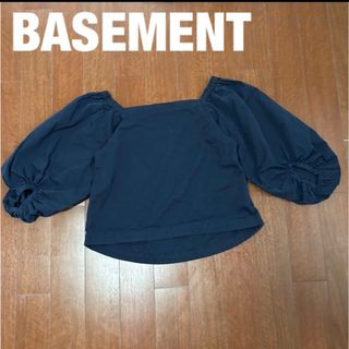 ベースメント(BASEMENT)のBASEMENT バルーン　7分袖　ブラウス　ネイビー(シャツ/ブラウス(長袖/七分))