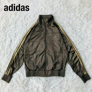 アディダス(adidas)のAdidasアディダス　トラックジャケット　ゴールド金　古着ジャージM(ジャージ)