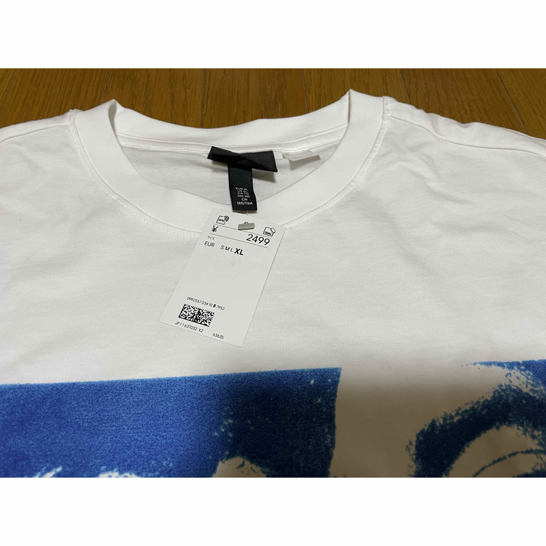 H&M(エイチアンドエム)の新品 H&M NIRVANA 長袖Tee 白XL ニルヴァナ エイチアンドエム メンズのトップス(Tシャツ/カットソー(七分/長袖))の商品写真