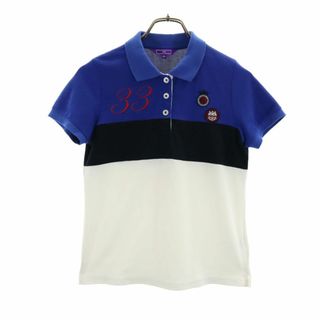 BEAMS - ビームスゴルフ ゴルフ 半袖 ポロシャツ M ブルー系 BEAMS GOLF レディース 古着 【240407】 メール便可