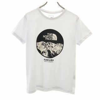 ザノースフェイス(THE NORTH FACE)のザノースフェイス NTW32100Y アウトドア プリント 半袖 Tシャツ L ホワイト THE NORTH FACE レディース 古着 【240407】 メール便可(Tシャツ(半袖/袖なし))