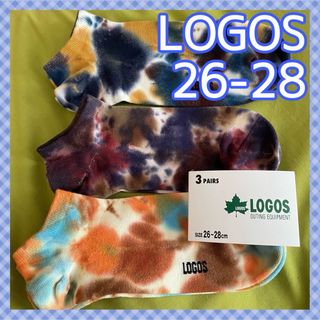 ロゴス(LOGOS)の【LOGOS】アース系混色タイダイ柄‼️ロゴス メンズ靴下3足組　LG-2C(ソックス)