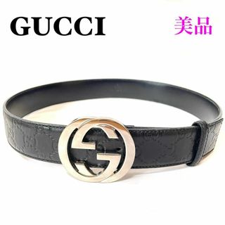 グッチ(Gucci)のグッチ レザー 114984 シマ インターロッキングG 85/34 ベルト(ベルト)