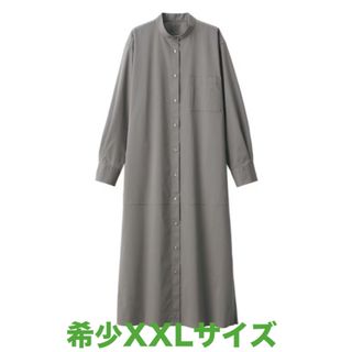 ムジルシリョウヒン(MUJI (無印良品))の無印良品　シャツワンピース　2024春発売　XXL(ロングワンピース/マキシワンピース)