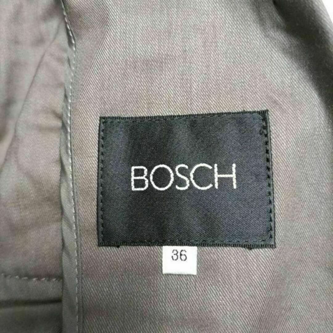 BOSCH(ボッシュ)のBOSCH ボッシュ 麻混じり テーラードジャケット オリーブグリーン 36 レディースのジャケット/アウター(テーラードジャケット)の商品写真