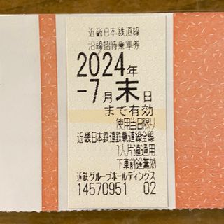 近鉄(近畿日本鉄道) 沿線招待乗車券 １枚【値下げしました】(鉄道乗車券)