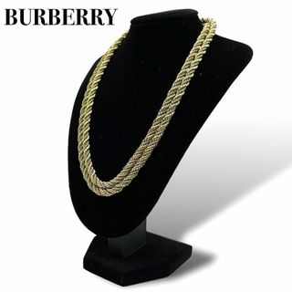 バーバリー(BURBERRY)のBurberry バーバリー　ツイスト　チェーンネックレス　ゴールド　シルバー(ネックレス)