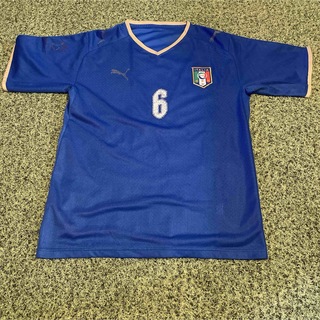 プーマ(PUMA)の『希少』イタリア代表　サッカーゲームシャツ　ブルー　ワンポイント　6番(シャツ)