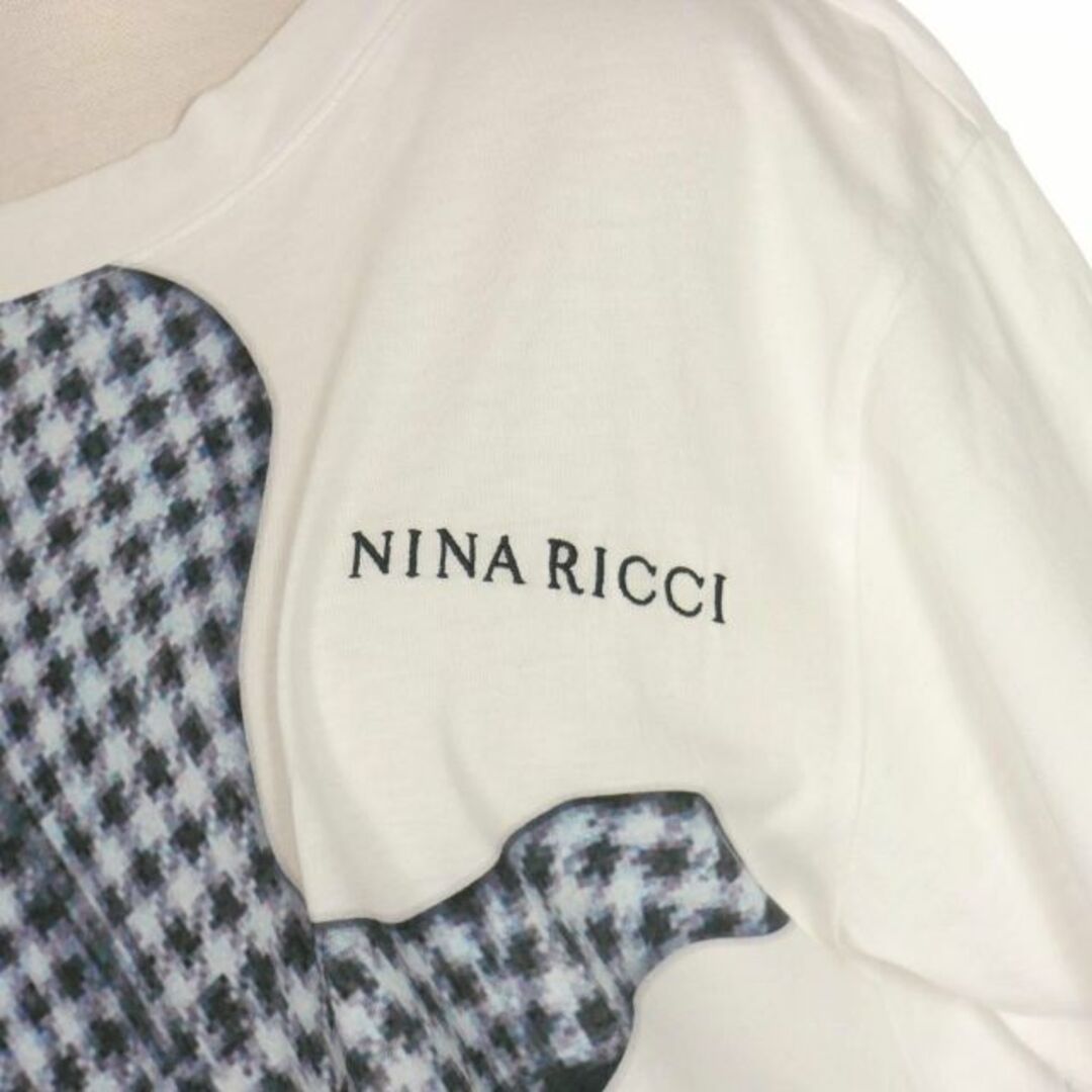 NINA RICCI(ニナリッチ)のニナリッチ NINA RICCI プリントTシャツ カットソー 半袖 XS 白 レディースのトップス(Tシャツ(半袖/袖なし))の商品写真