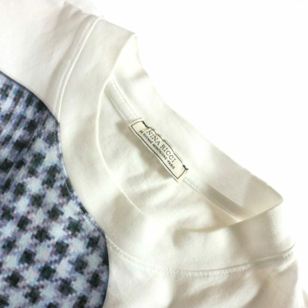 NINA RICCI(ニナリッチ)のニナリッチ NINA RICCI プリントTシャツ カットソー 半袖 XS 白 レディースのトップス(Tシャツ(半袖/袖なし))の商品写真