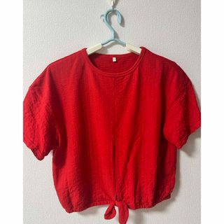 GU 子供服 Tシャツ フロントノット(Tシャツ/カットソー)