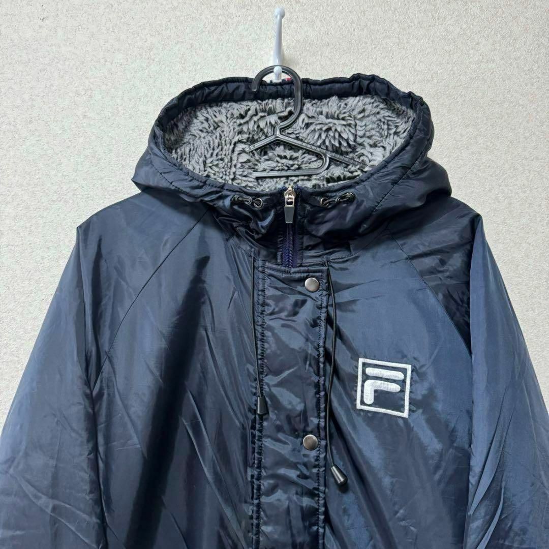 FILA(フィラ)の【希少】FILA ベンチコート ロングコート スポーツウェア 裏ボア 防寒 ロゴ レディースのジャケット/アウター(ロングコート)の商品写真