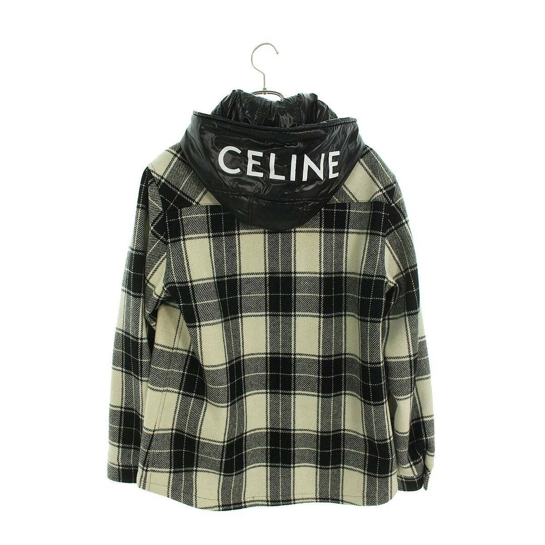 celine(セリーヌ)のセリーヌバイエディスリマン  21AW  2W410001O キルティングフランネルシャツフーデッドロゴブルゾン メンズ 44 メンズのジャケット/アウター(ブルゾン)の商品写真