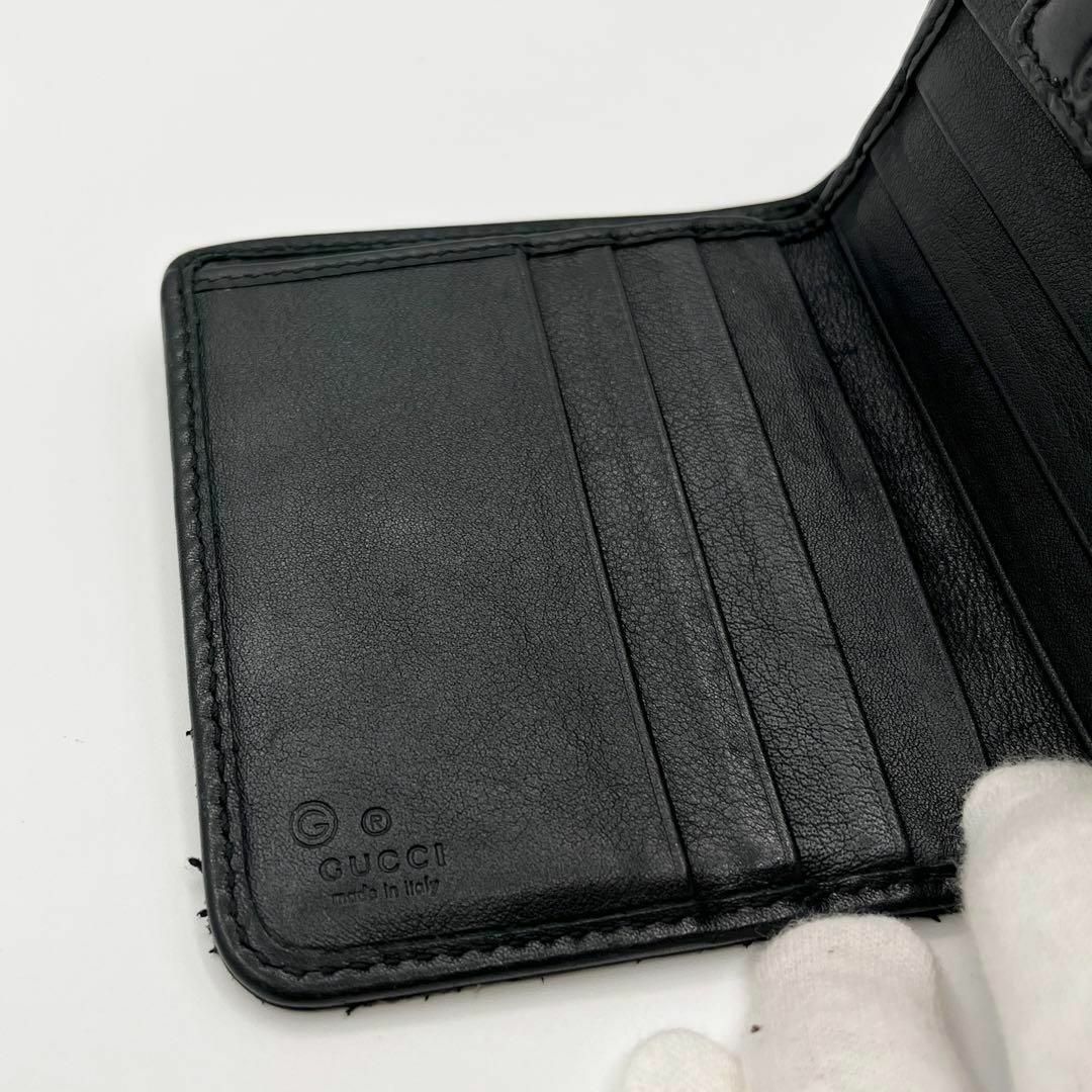 グッチ マイクログッチシマ 折り財布 コンパクトウォレット グッチ マイクログッチシマ 折り財布 コンパクトウォレット