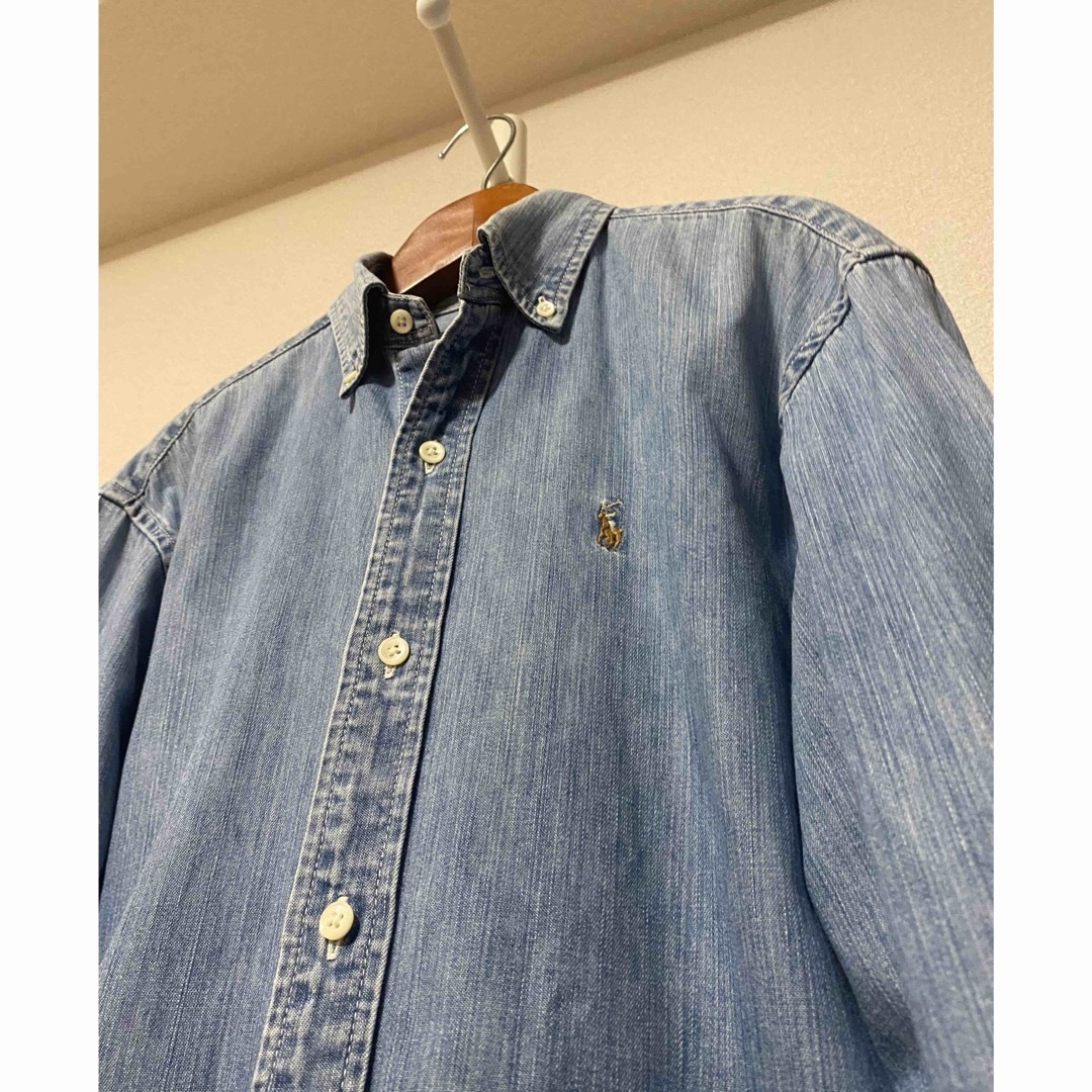 POLO RALPH LAUREN(ポロラルフローレン)のラルフローレン レディース デニムシャツ インディゴ 160 レディースのトップス(シャツ/ブラウス(長袖/七分))の商品写真