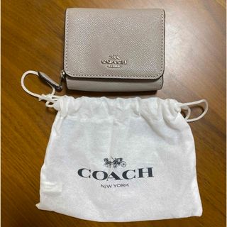 コーチ(COACH)のグレージュ 本革 三つ折り財布 coach(財布)