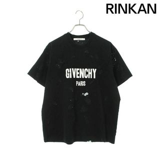 ジバンシィ(GIVENCHY)のジバンシィ  BM70383Y0B デストロイ加工ロゴプリントTシャツ メンズ XS(Tシャツ/カットソー(半袖/袖なし))