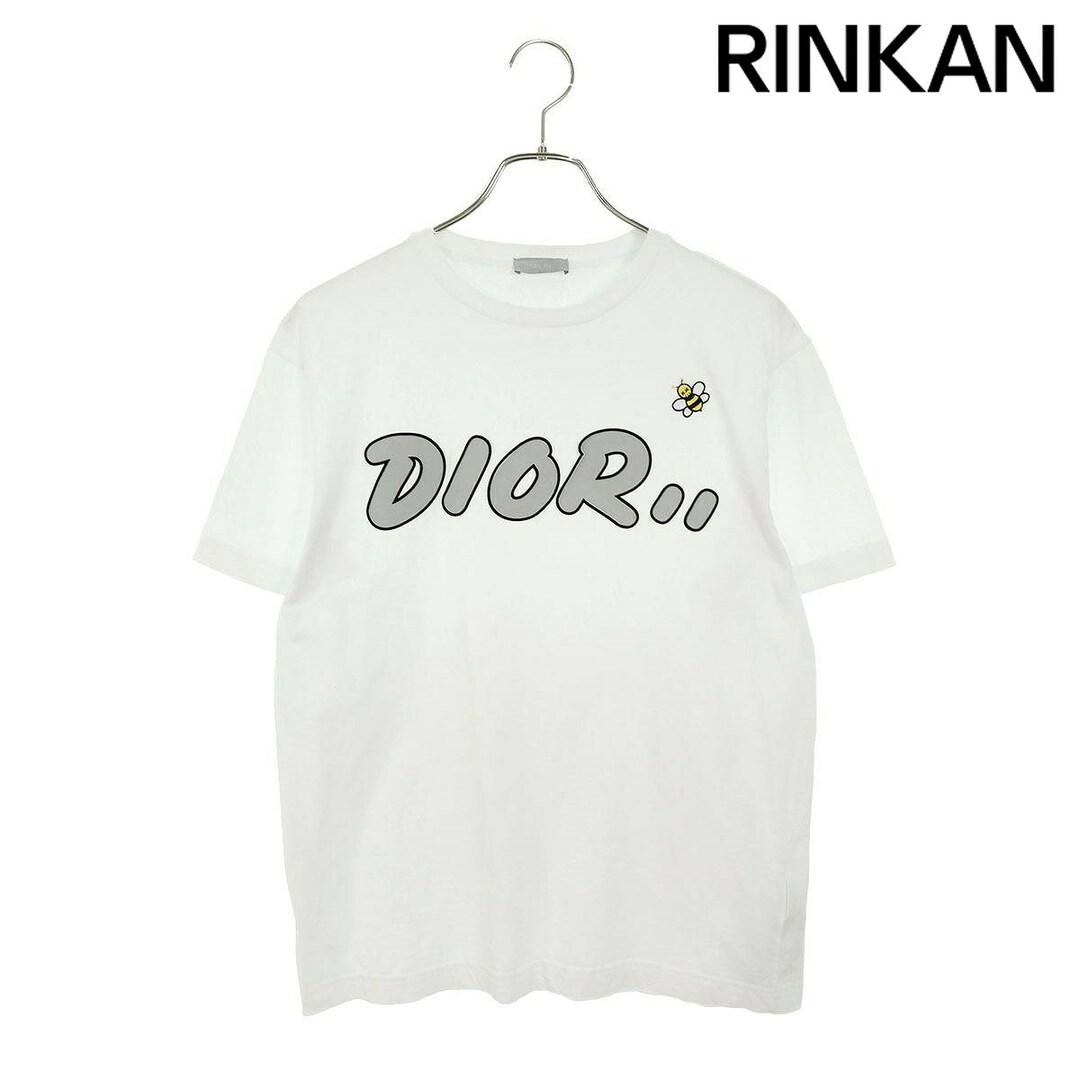 Dior(ディオール)のディオール ×カウズ KAWS　  19SS  923J611X1241 フロッキーロゴBEE刺繍Tシャツ メンズ XS メンズのトップス(Tシャツ/カットソー(半袖/袖なし))の商品写真