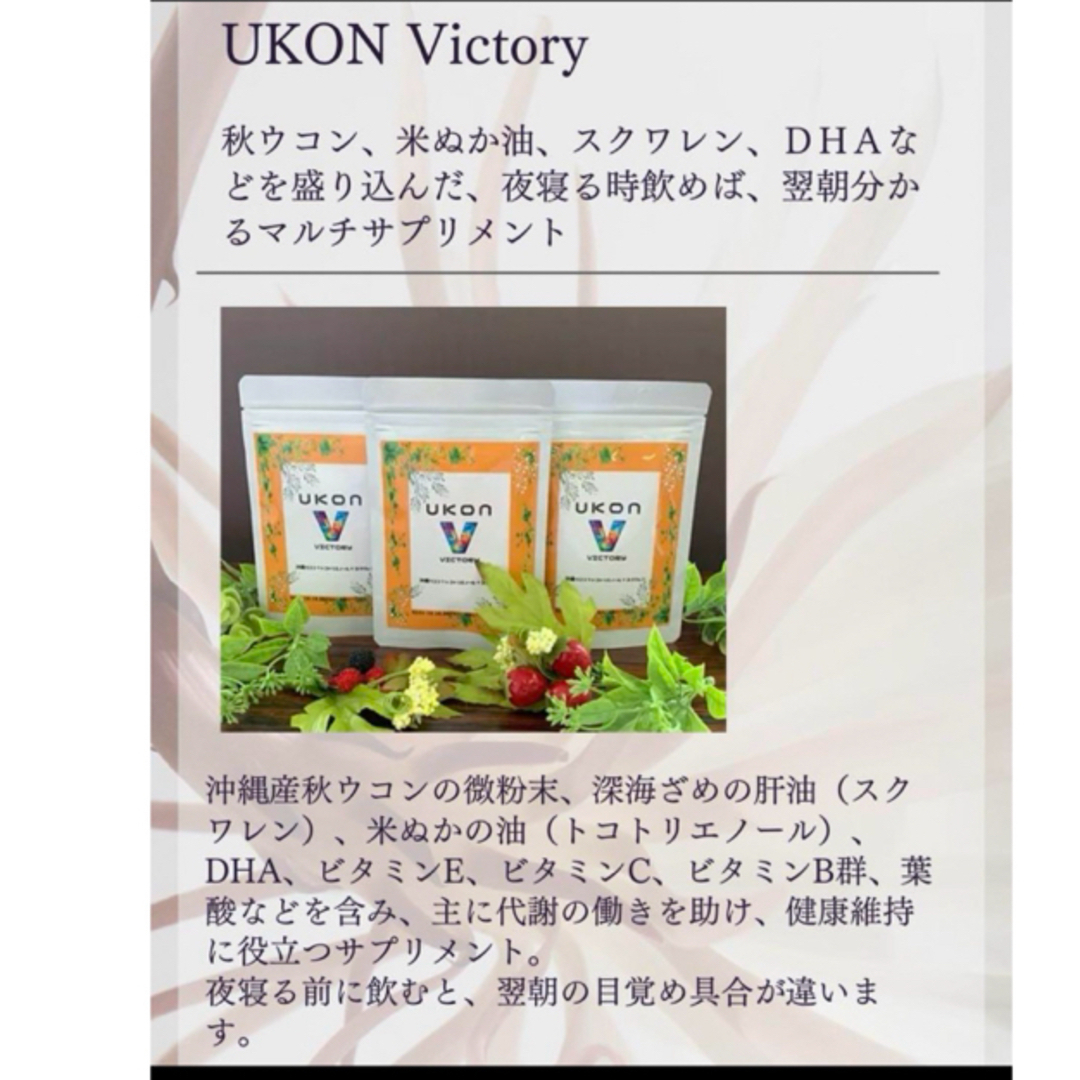 ウコン サプリメント UKON victory 食品/飲料/酒の健康食品(ビタミン)の商品写真