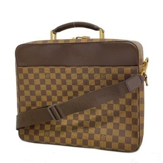 ルイヴィトン(LOUIS VUITTON)の【4ha0632】ルイヴィトン ブリーフケース/ダミエ/ポルトオルディナ トゥール サバナ/N53355/エベヌ【中古】メンズ/レディース/ユニセックス(ビジネスバッグ)