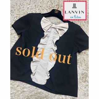 ランバンオンブルー(LANVIN en Bleu)のsold out❤️ランバンオンブルー  トップスカットソー　ブラウス【極美品】(カットソー(半袖/袖なし))