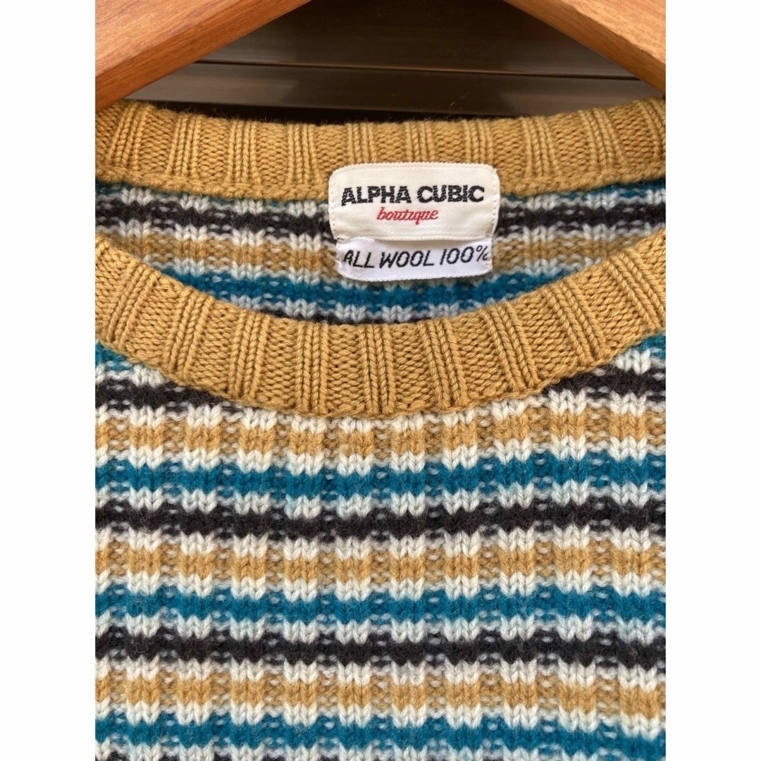 ALPHA CUBIC(アルファキュービック)のVintage ALPHA CUBIC wool 100% ニット　 レディースのトップス(ニット/セーター)の商品写真