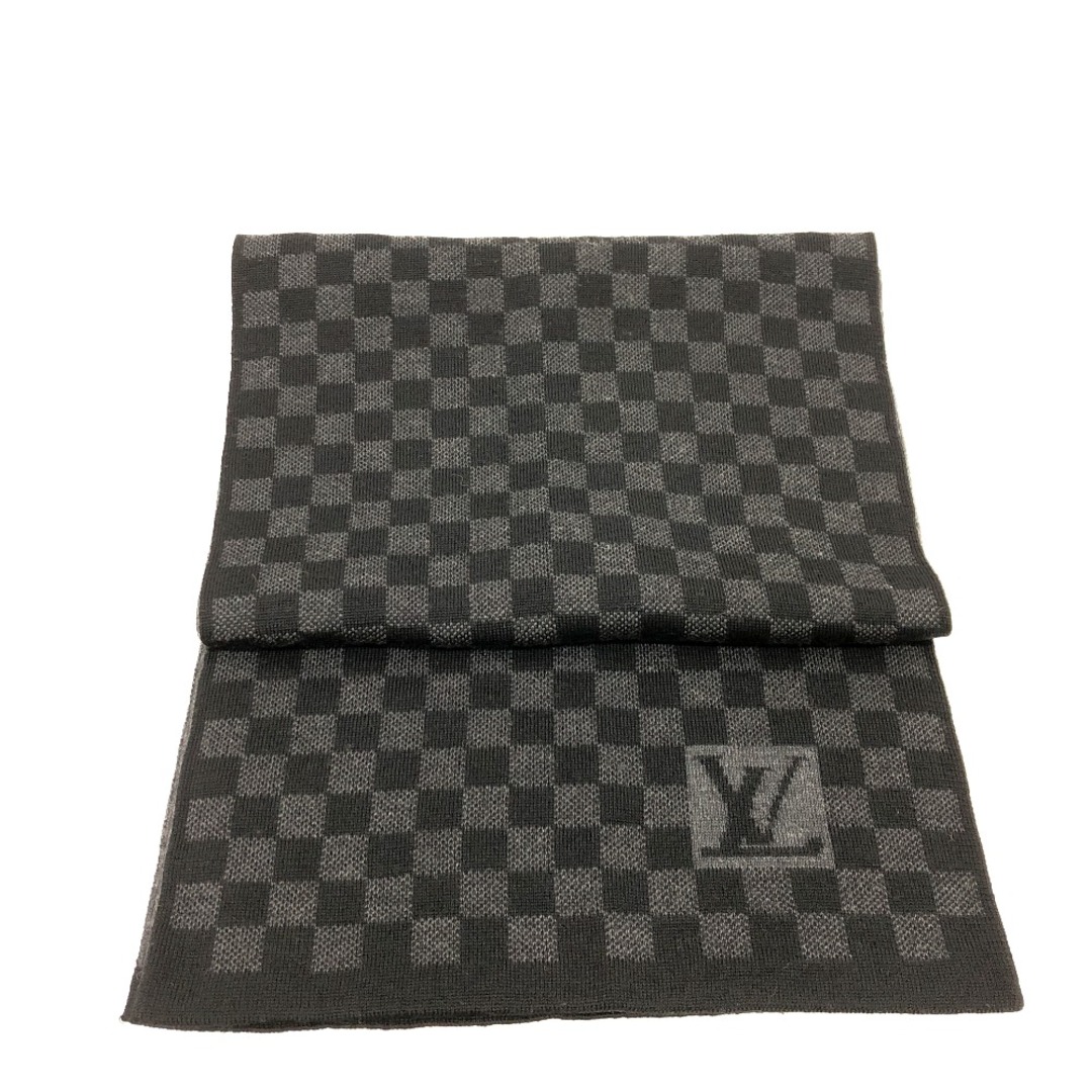 LOUIS VUITTON(ルイヴィトン)のルイヴィトン LOUIS VUITTON エシャルプ・プティ ダミエ・グラフィット M70030 メンズマフラー マフラー ウール ブラック メンズのファッション小物(マフラー)の商品写真