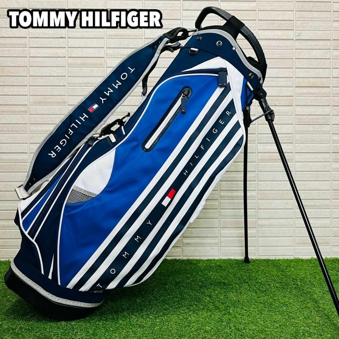 TOMMY HILFIGER(トミーヒルフィガー)のTOMMY トミーヒルフィガー　キャディバッグ  ゴルフ トミーフィルヒガー スポーツ/アウトドアのゴルフ(クラブ)の商品写真
