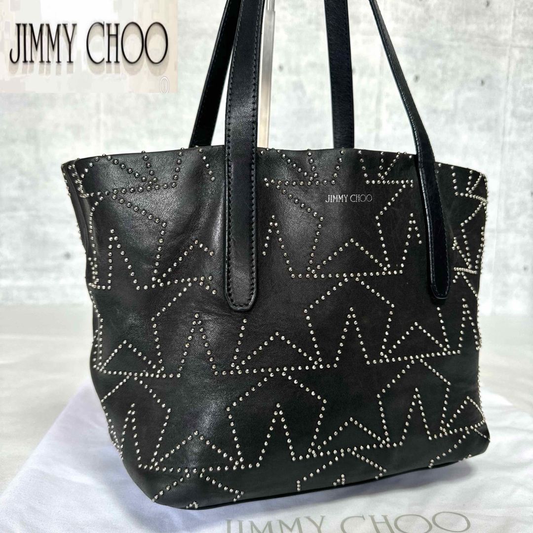 JIMMY CHOO(ジミーチュウ)のJIMMY CHOO SOFIA/S BLACK グラフィックスタートートバッグ レディースのバッグ(トートバッグ)の商品写真