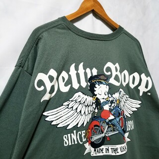 ベティブープ(Betty Boop)のBettyBoop （ベティブープ）新品　ロンT　羽　翼　天使　バイク　3L(Tシャツ/カットソー(七分/長袖))