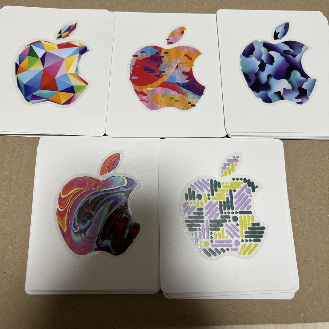 Apple(アップル)のApple ステッカー　５種×10枚(合計50枚) 残高使用済み インテリア/住まい/日用品の文房具(シール)の商品写真