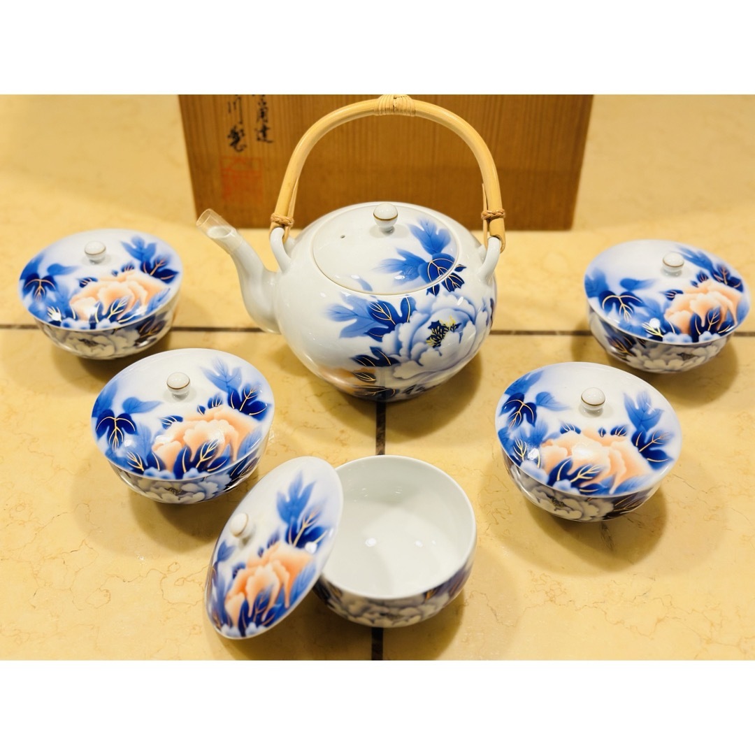 宮内庁御用達-【深川製磁】急須+湯呑みセット 食器 宮内庁御用達-【深川製磁】急須+湯呑みセット 食器