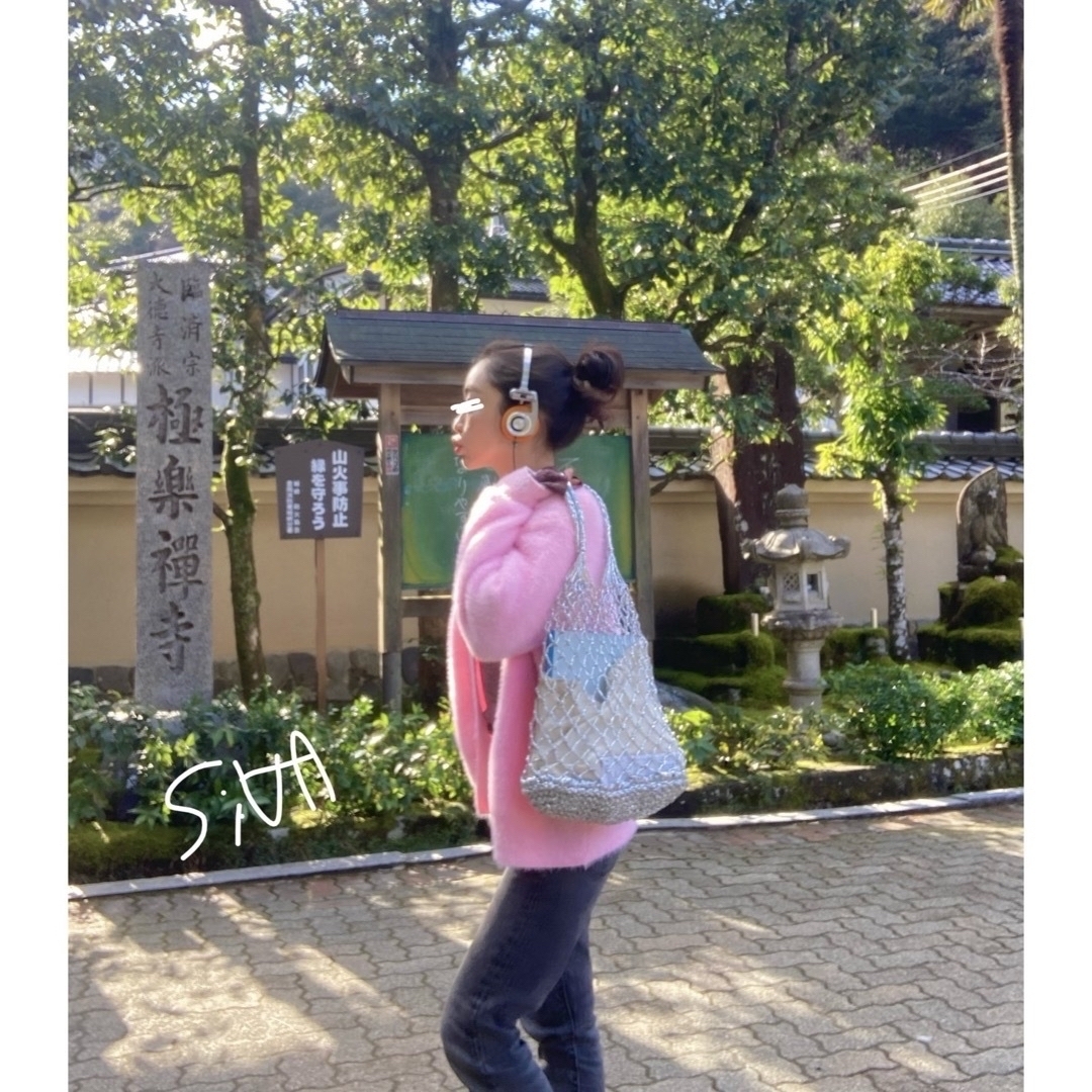 Lochie(ロキエ)のvintage pink feather cardigan ⭐︎ レディースのトップス(カーディガン)の商品写真