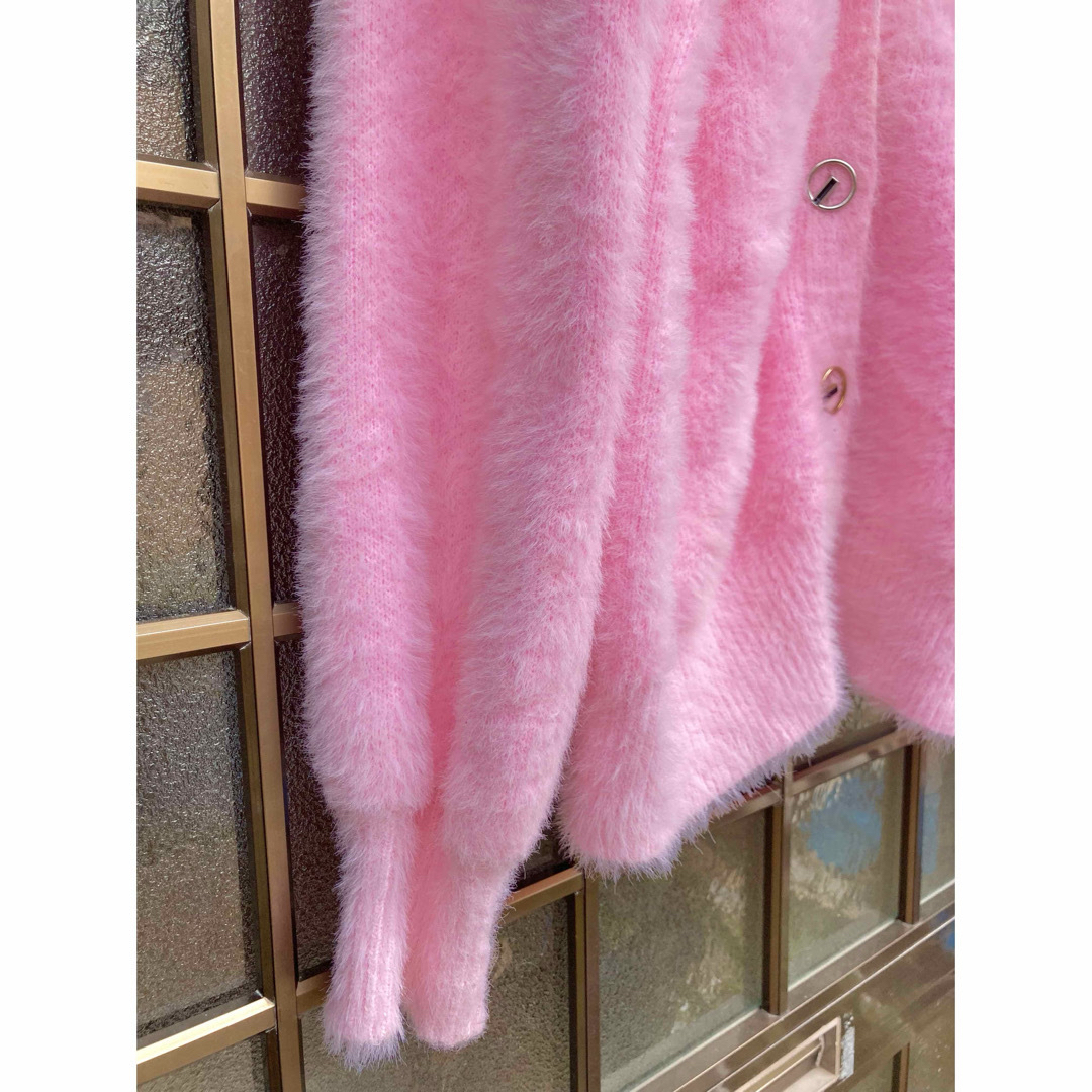 Lochie(ロキエ)のvintage pink feather cardigan ⭐︎ レディースのトップス(カーディガン)の商品写真