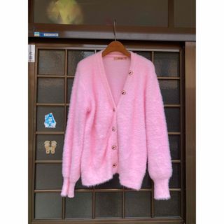 ロキエ(Lochie)のvintage pink feather cardigan ⭐︎(カーディガン)